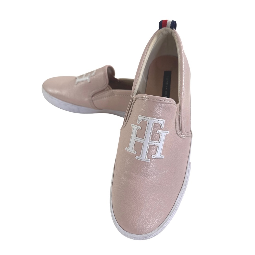 Tommy Hilfiger Womens Lucey Blush Pink Slip On Sneakers Monogram Logo 7.5M - Picture 4 of 8